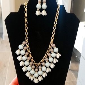 Anthropologie necklace and earrings